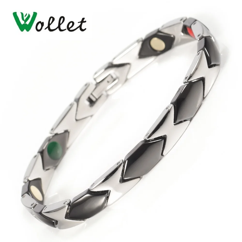 Wollet Jewelry Stainless Steel Black Ceramic Magnetic Bracelet Bangle For Women 5 in 1 Health Care Healing Energy Magnet
Wollet Jewelry Stainless Steel Black Ceramic Magnetic Bracelet Bangle For Women 5 in 1 Health Care Healing Energy Magnet