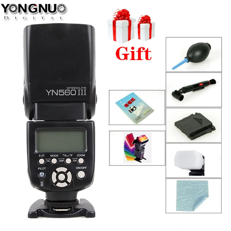 Профессиональная вспышка Yongnuo для камер Canon Nikon Pentax Olympus YN 560 III подарок|yongnuo yn iii|yongnuo