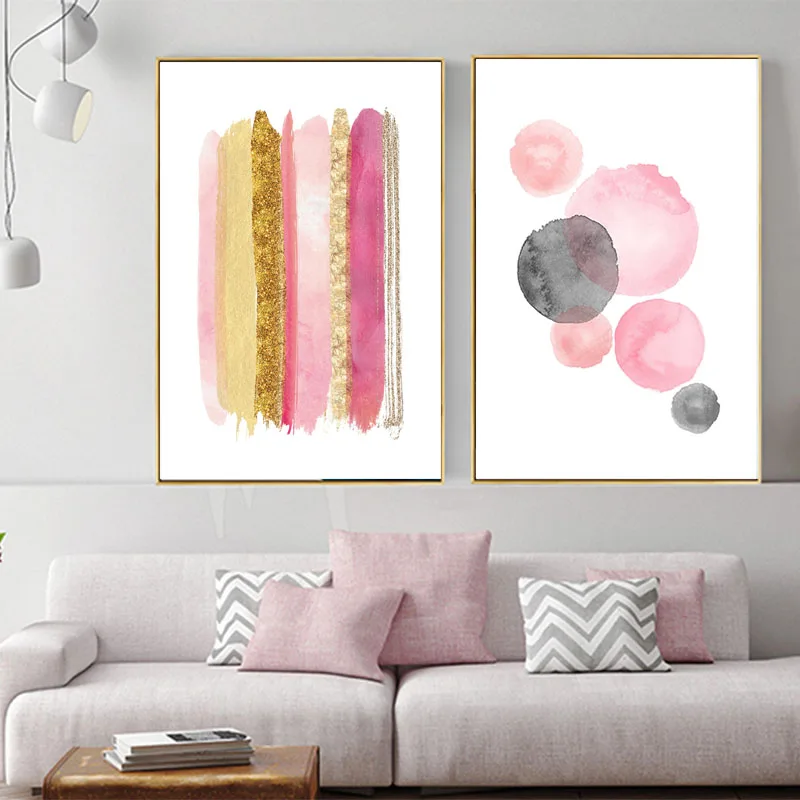 Watercolour Wall Art Abstract Pictures for Living Room Decor Rose Gold Canvas Painting Pink Posters and Gold Feminine Prints
Watercolour Wall Art Abstract Pictures for Living Room Decor Rose Gold Canvas Painting Pink Posters and Gold Feminine Prints