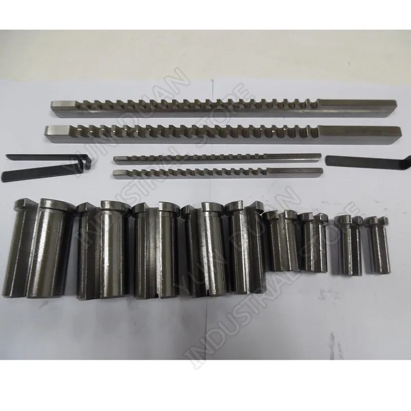 18 шт. наборы Keyway Broach 4 мм 5 6 8 Push Type & 12 28 Bushs и Shim HSS Режущий инструмент для ЧПУ Broaching