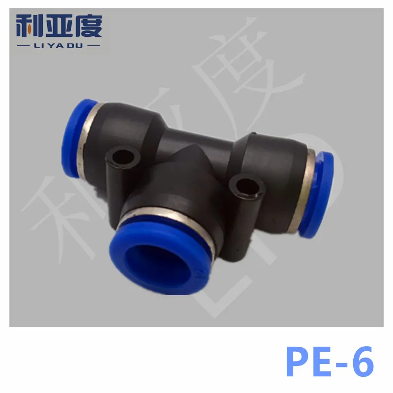 20PCS /lot PE-6 Black/White Pneumatic quick plug connection T type three way screw connection PE6 6mm-6mm-6mm tee fitting
20PCS /lot PE-6 Black/White Pneumatic quick plug connection T type three way screw connection PE6 6mm-6mm-6mm tee fitting