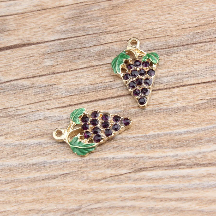 10pcs/lot Gold Tone Enamel Purple Grape Fruits Charms for Pendant HAndmade Jewelry Findings Necklace Bracelet Making
10pcs/lot Gold Tone Enamel Purple Grape Fruits Charms for Pendant HAndmade Jewelry Findings Necklace Bracelet Making