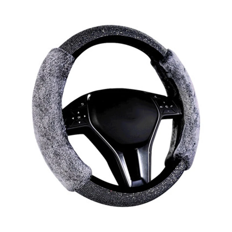 Winter Warm Plush Car Steering Wheel Cover Crystal Diamond Imitation Wool Auto Steering Covers Case For Girls Women Accessories
Winter Warm Plush Car Steering Wheel Cover Crystal Diamond Imitation Wool Auto Steering Covers Case For Girls Women Accessories