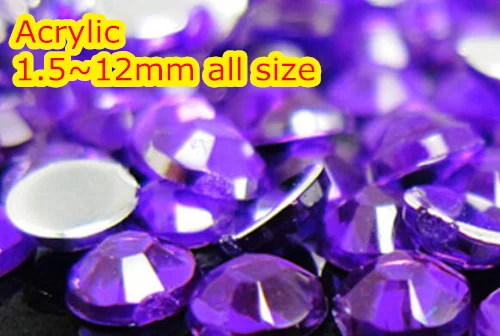Amethyst Color 1.5~12mm Flat Back Round Acrylic rhinestone,Acrylic Resin 3D Nail Art / Garment Rhinestone
Amethyst Color 1.5~12mm Flat Back Round Acrylic rhinestone,Acrylic Resin 3D Nail Art / Garment Rhinestone