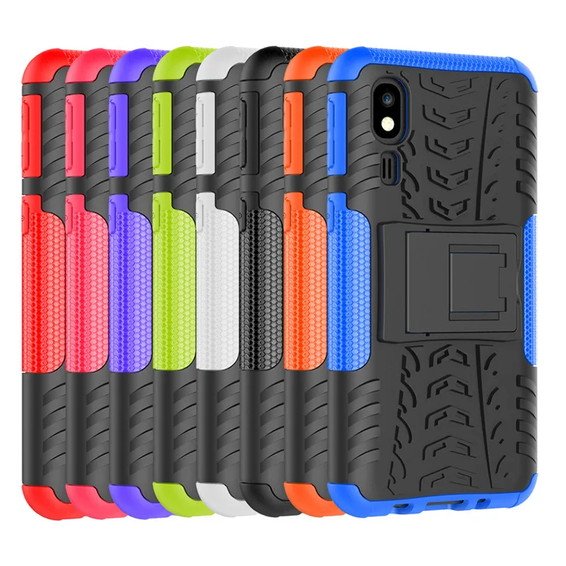 Для samsung Galaxy A2 Core Armor сверхмощный гибридный Чехол-подставка для Daul color Cover Defender |