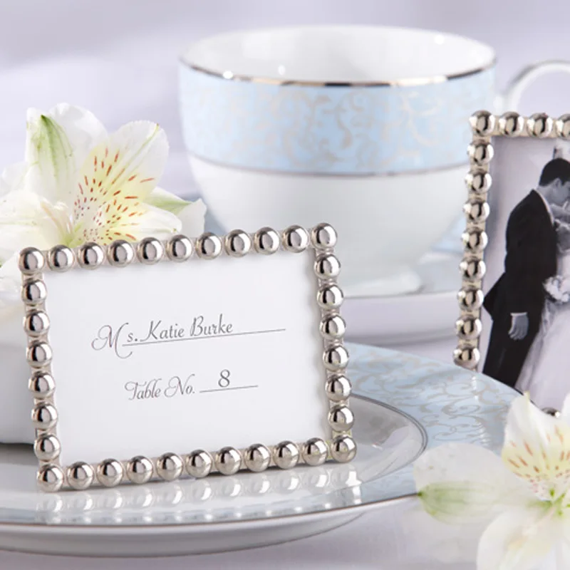 Wedding favors and Wedding gifts "Silver Pearls" Mini Photo Frame /Place card holder 15pcs/lot Free Shipping
Wedding favors and Wedding gifts "Silver Pearls" Mini Photo Frame /Place card holder 15pcs/lot Free Shipping