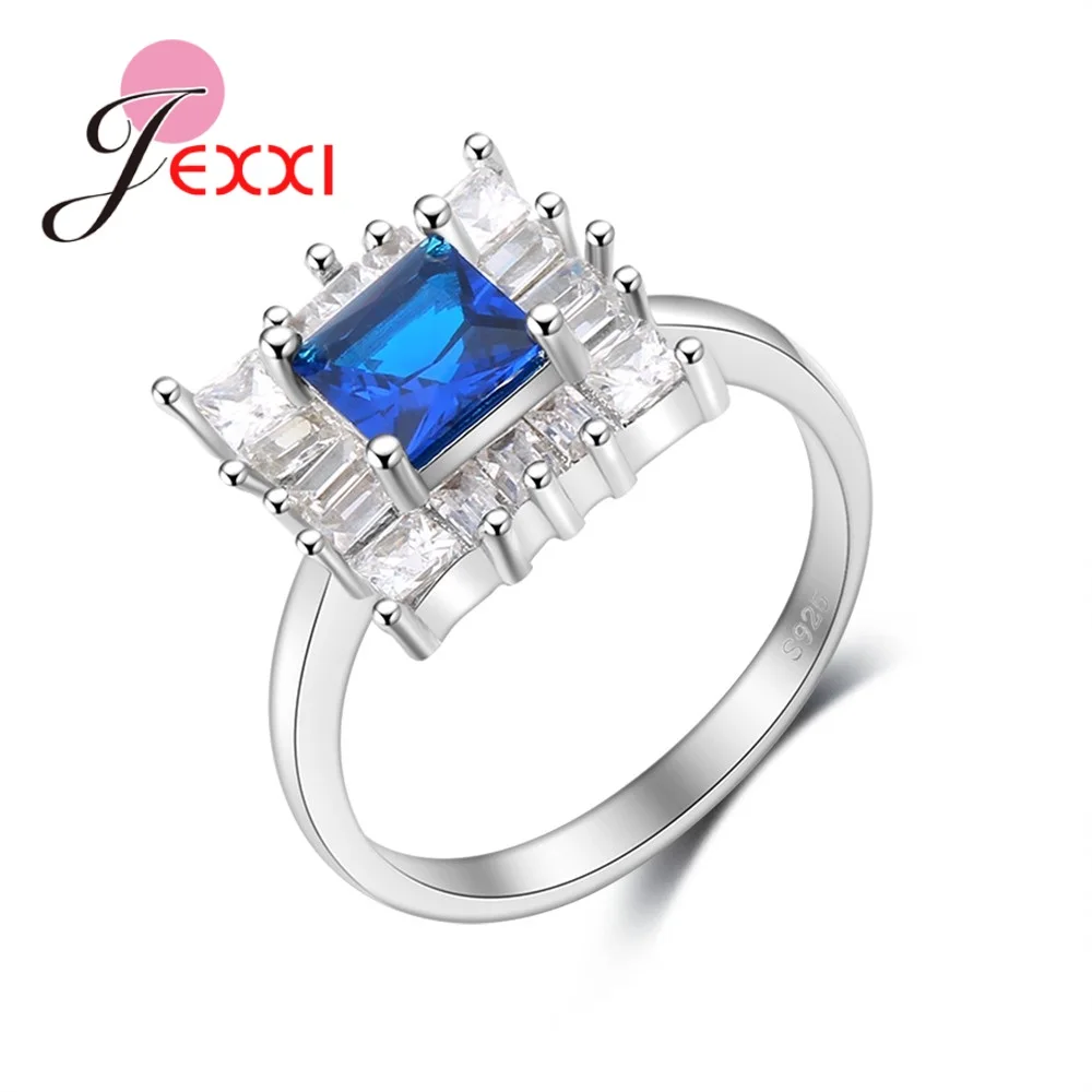 Fahion White Blue Zircon Square Crystal Wedding Ring 925 Sterling Silver Rings For Women Female Party Accessory
Fahion White Blue Zircon Square Crystal Wedding Ring 925 Sterling Silver Rings For Women Female Party Accessory