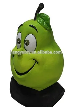 Натуральная накладные латекс Забавный костюм фрукта аксессуар с желтой грушей маска 
Натуральная накладные латекс Забавный костюм фрукта аксессуар с желтой грушей маска