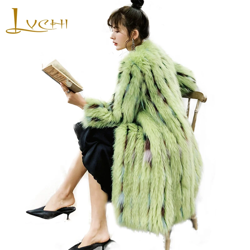 LVCHI 2019 Winter Real Fox Fur Coats Slim Real Natural Fox Fur Coat Women's Pure Green Color O-Neck Medium Wave Fox Fur Coats
LVCHI 2019 Winter Real Fox Fur Coats Slim Real Natural Fox Fur Coat Women's Pure Green Color O-Neck Medium Wave Fox Fur Coats