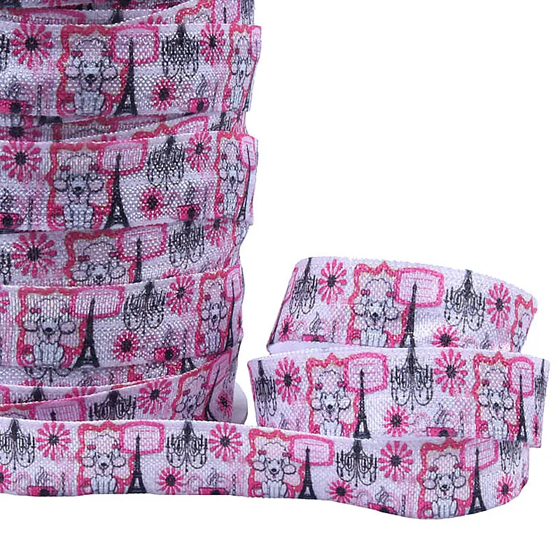 New arrival romantic Paris style foe ribbon, wholesale 50 yards Paris Tower and small white dog printed fold over elastic
New arrival romantic Paris style foe ribbon, wholesale 50 yards Paris Tower and small white dog printed fold over elastic