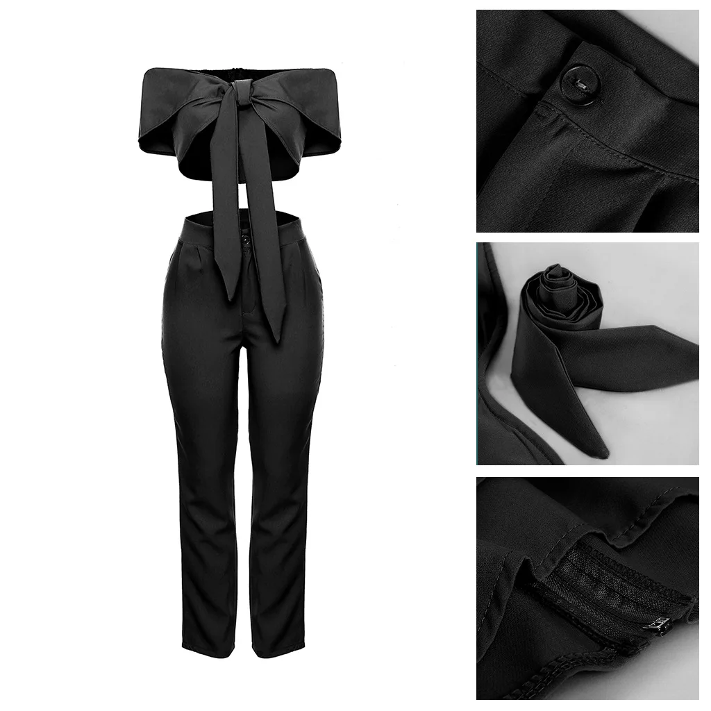 Off Shoulder Jumpsuit Romper 2019 Women Two Piece Outfits Short Sleeve Long Pants Sexy Jumpsuit Female Summer Bow Party Overalls
Off Shoulder Jumpsuit Romper 2019 Women Two Piece Outfits Short Sleeve Long Pants Sexy Jumpsuit Female Summer Bow Party Overalls