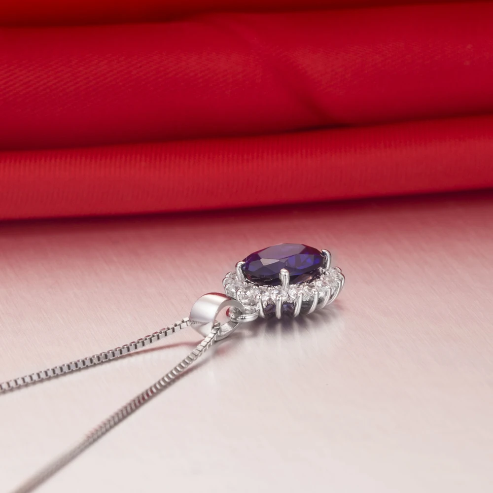 Sterling Silver Necklace Pendant 1.5ct Jewelry Pendant Wedding Simulate Sapphire Pendant Necklace Free Necklace Silver 18inches
Sterling Silver Necklace Pendant 1.5ct Jewelry Pendant Wedding Simulate Sapphire Pendant Necklace Free Necklace Silver 18inches