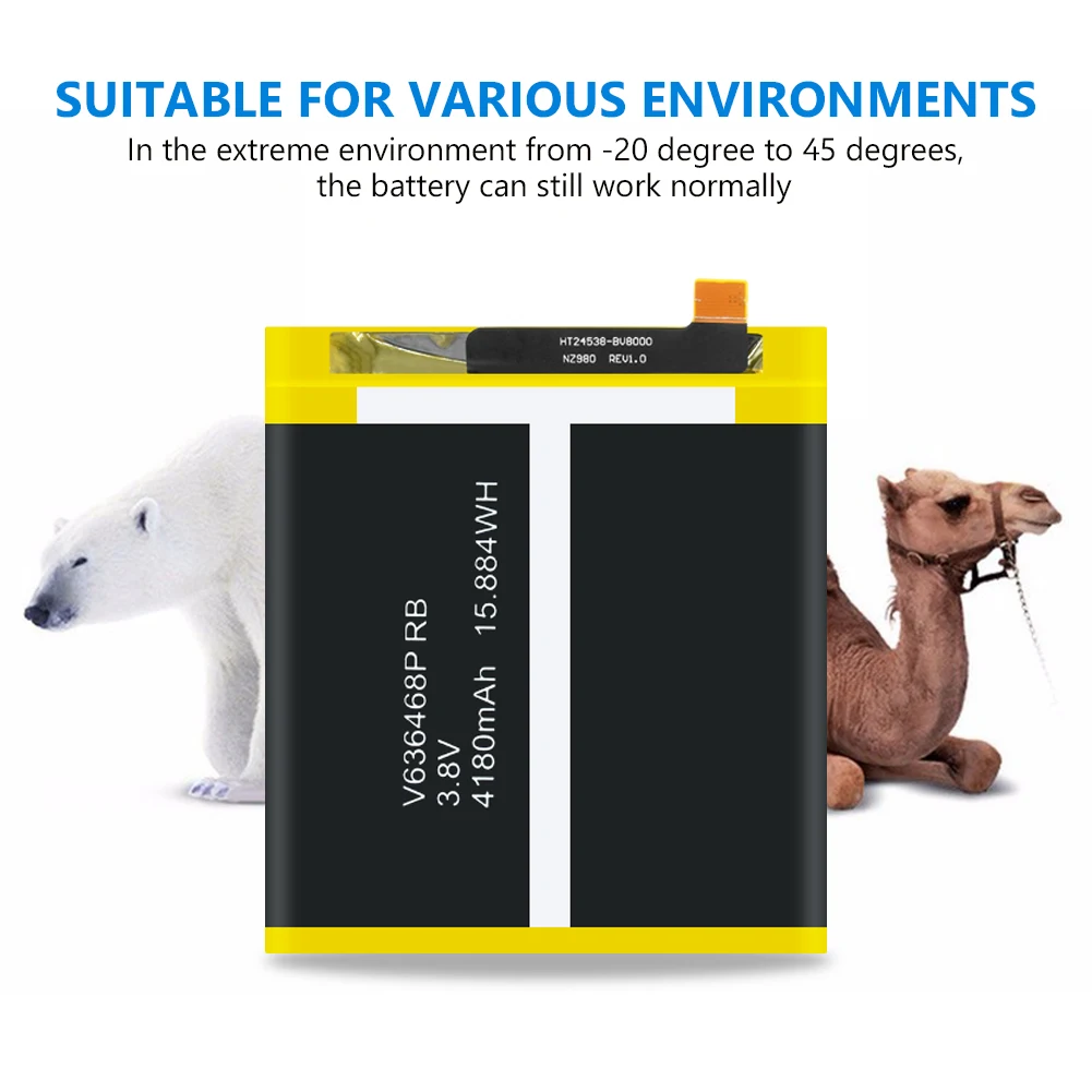 Rechargeable 4180mAh Blackview BV8000 BV8000 Pro V636468P Battery For Replacement Lithium Polymer Mobile Phone Batteries
Rechargeable 4180mAh Blackview BV8000 BV8000 Pro V636468P Battery For Replacement Lithium Polymer Mobile Phone Batteries