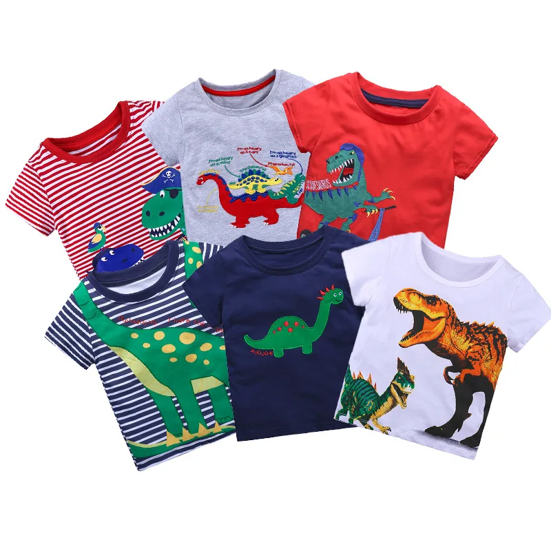 Summer Boy Short Sleeve T-Shirt European and American Style Children cartoon cotton tops 2-6y kids dinosaur outwear sportsuit
Summer Boy Short Sleeve T-Shirt European and American Style Children cartoon cotton tops 2-6y kids dinosaur outwear sportsuit