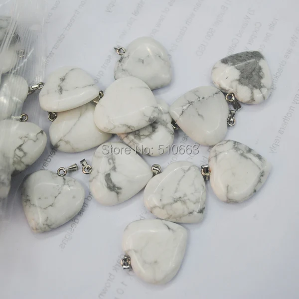 20 Piece/Lot Natural Import White Turquoisee Big Heart Shape Stone Pendant Charms,For Chain Necklace Size 25mm
20 Piece/Lot Natural Import White Turquoisee Big Heart Shape Stone Pendant Charms,For Chain Necklace Size 25mm