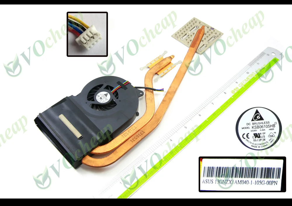 New notebook Laptop Cooling fan (cooler) With heatsink for ASUS N73JN Series - 13GNZX1AM040-1, KSB06105HB, AB20
New notebook Laptop Cooling fan (cooler) With heatsink for ASUS N73JN Series - 13GNZX1AM040-1, KSB06105HB, AB20