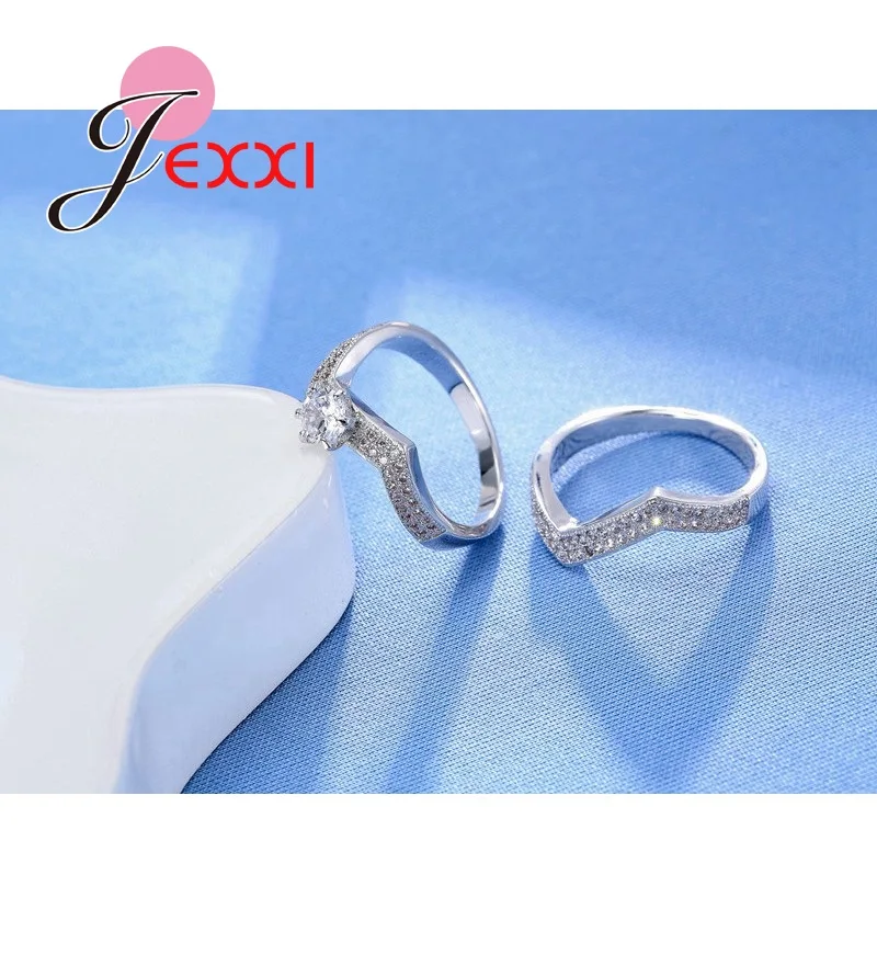 Brand Bridal Wedding Rings Set 925 Sterling Silver Cubic Zircon Crystal Engagement Finger Ring Set Jewelry Accessories
Brand Bridal Wedding Rings Set 925 Sterling Silver Cubic Zircon Crystal Engagement Finger Ring Set Jewelry Accessories