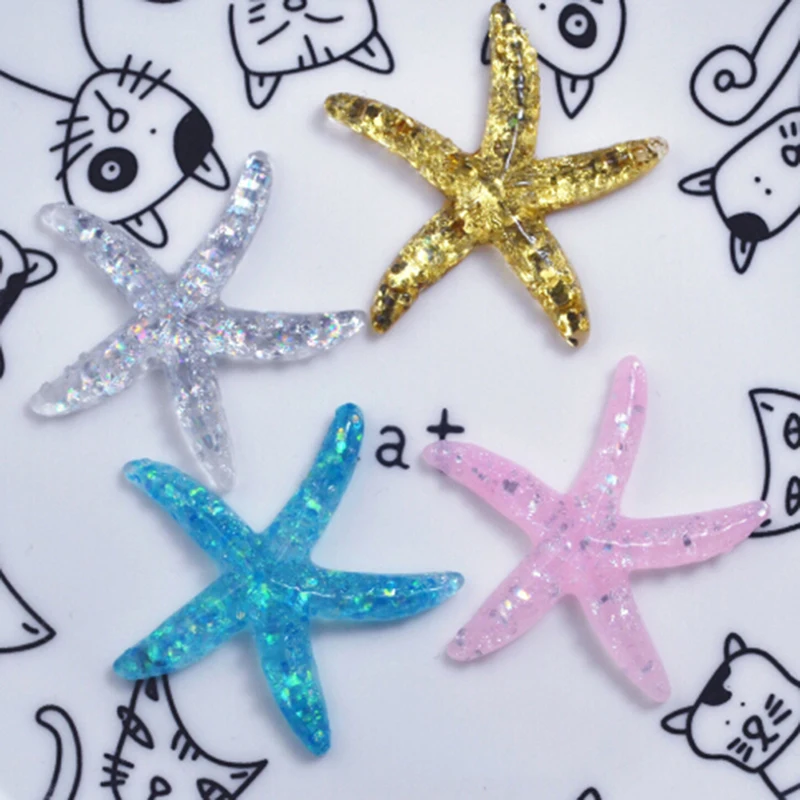 DIY Hair Bow Center Resin Adorable Glitter Colorful Starfish Shell For Crafts Making, Scrapbooking
DIY Hair Bow Center Resin Adorable Glitter Colorful Starfish Shell For Crafts Making, Scrapbooking