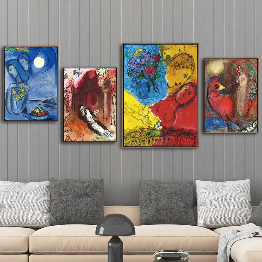 Wall Art Modular Printed HD Modern Pictures Nordic Style Marc Chagall Lovers Poster Painting Canvas For Living Room Home Decor
Wall Art Modular Printed HD Modern Pictures Nordic Style Marc Chagall Lovers Poster Painting Canvas For Living Room Home Decor