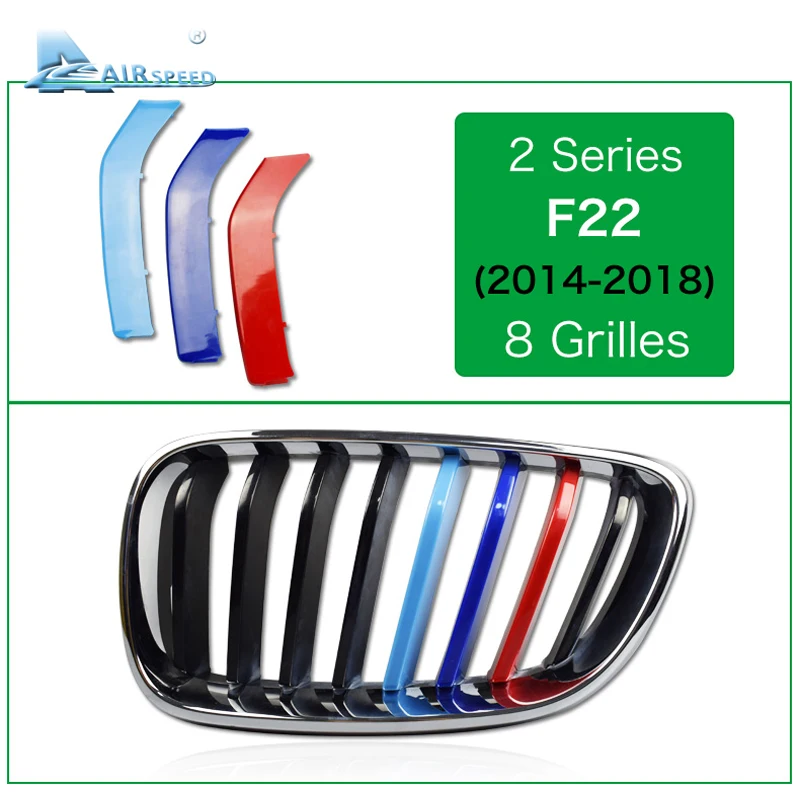 Airspeed for BMW F22 2 Series Car Front Grill Stripes Covers Clips Motorsport Decorations Trim Stickers Accessories Car-styling
Airspeed for BMW F22 2 Series Car Front Grill Stripes Covers Clips Motorsport Decorations Trim Stickers Accessories Car-styling