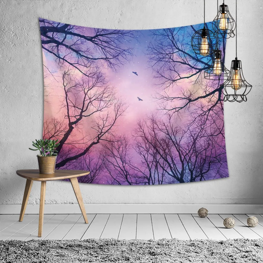 

myl Beautiful Night Sky Wall Tapestry Home Decorations Wall Hanging Forest Starry Night Tapestries For Living Room Bedroom