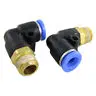 2 Pcs 8mm Air Pneumatic Tubing Connector Quick Fittings