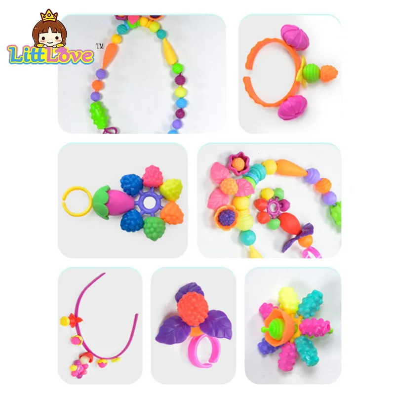 LittLove 200 шт. DIY Pop Beads ювелирные изделия модные игрушки детские развивающие блоки
