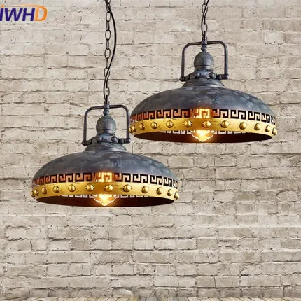 IWHD American Style Retro Vintage Lid Pendant Lamp Loft Industrial Light Fixtures Edison Bulb Lamp For Bedroom Home Lighting
IWHD American Style Retro Vintage Lid Pendant Lamp Loft Industrial Light Fixtures Edison Bulb Lamp For Bedroom Home Lighting