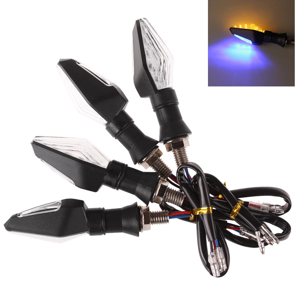 New 4pcs 12V Universal Motorcycle LED Turn Signal Light Indicators Amber Blinker Light Flashers Lighting Motorcycle Accessories
New 4pcs 12V Universal Motorcycle LED Turn Signal Light Indicators Amber Blinker Light Flashers Lighting Motorcycle Accessories