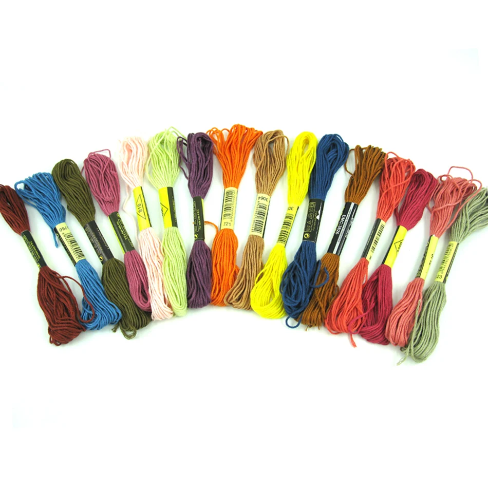 DMC Embroidery Floss 100 mix Colors Cross Stitch Cotton Thread cross-stitch kit accessories dmc Sewing Skeins Craft | Дом и сад
