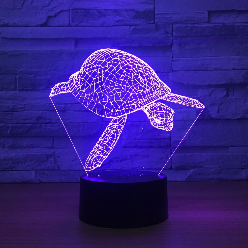 3D Tortoise Table Lamp USB Sea Turtles 3D Night Lights 7 Color USB 3D Illusion Lights for Living Room Decorative Atmosphere lamp
3D Tortoise Table Lamp USB Sea Turtles 3D Night Lights 7 Color USB 3D Illusion Lights for Living Room Decorative Atmosphere lamp