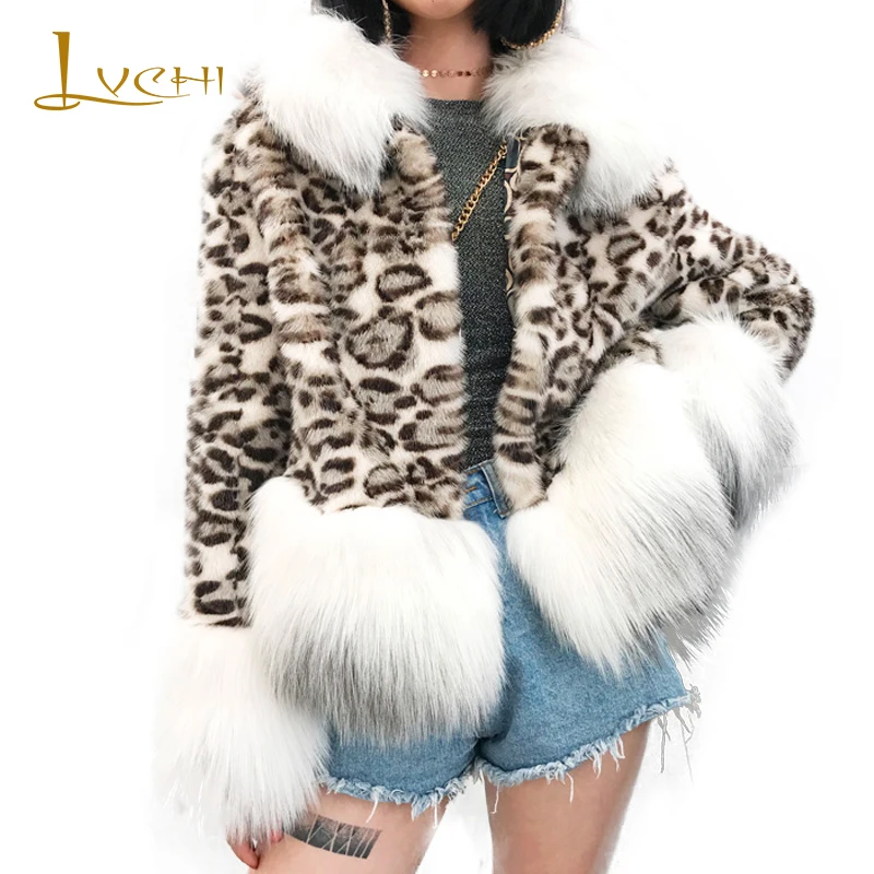 LVCHI 2019 Winter Import Mink Fur Coat Real Fur Coats Women Long Sleeve With Fox Fur Sleeve Collar Leopard Short Mink Fur Coats
LVCHI 2019 Winter Import Mink Fur Coat Real Fur Coats Women Long Sleeve With Fox Fur Sleeve Collar Leopard Short Mink Fur Coats
