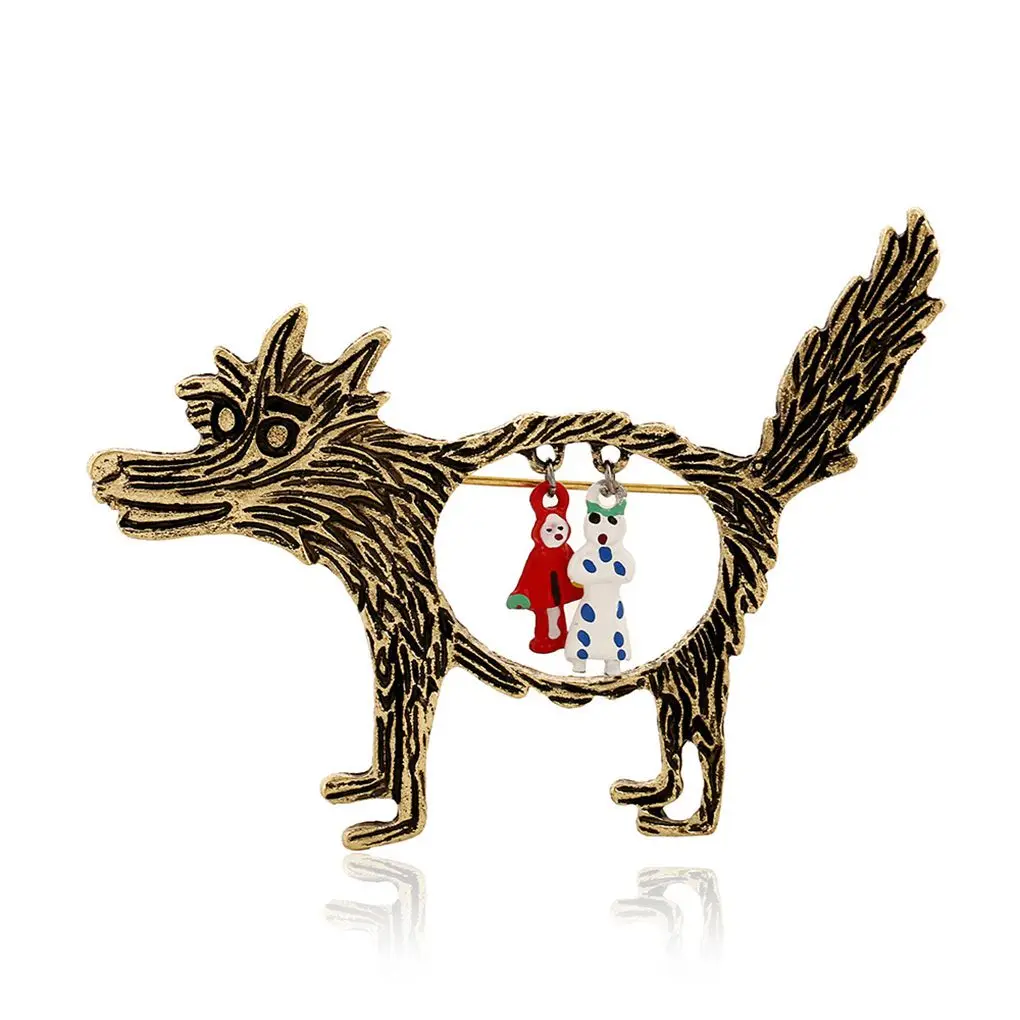 2020 Great Sell Hot Vintage Wolf Brooch Jewelry Little Red Riding Hood Unique Cartoon Punk Brooches Pins For Party
2020 Great Sell Hot Vintage Wolf Brooch Jewelry Little Red Riding Hood Unique Cartoon Punk Brooches Pins For Party
