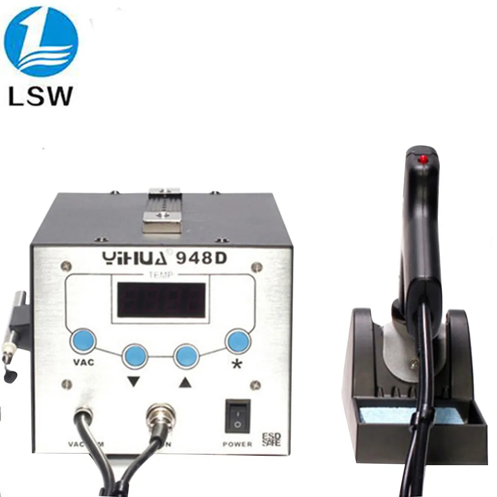 YIHUA948D Iron Soldering Station High Frequency Suction Gun With Pen 3 in 1 BGA Rework Station
YIHUA948D Iron Soldering Station High Frequency Suction Gun With Pen 3 in 1 BGA Rework Station