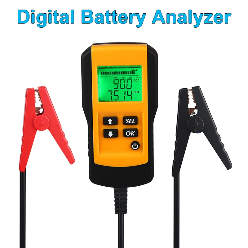 Digital Battery Analyzer Automotive Battery Load Tester and Analyzer of Battery Condition Voltage Resistance CCA Value
Digital Battery Analyzer Automotive Battery Load Tester and Analyzer of Battery Condition Voltage Resistance CCA Value