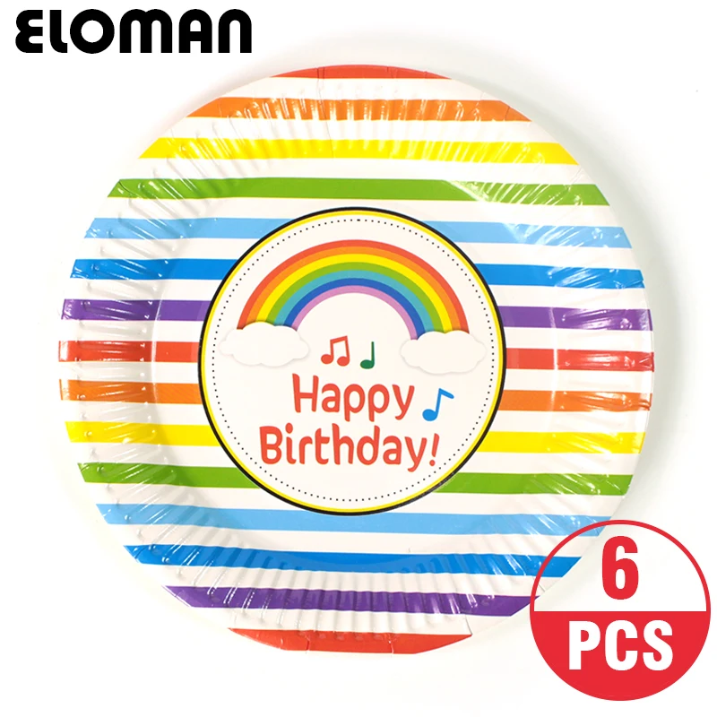 6 шт. бумажные тарелки для детского дня рождения 7 дюймов|plate for cake|plates childrenplate birthdays