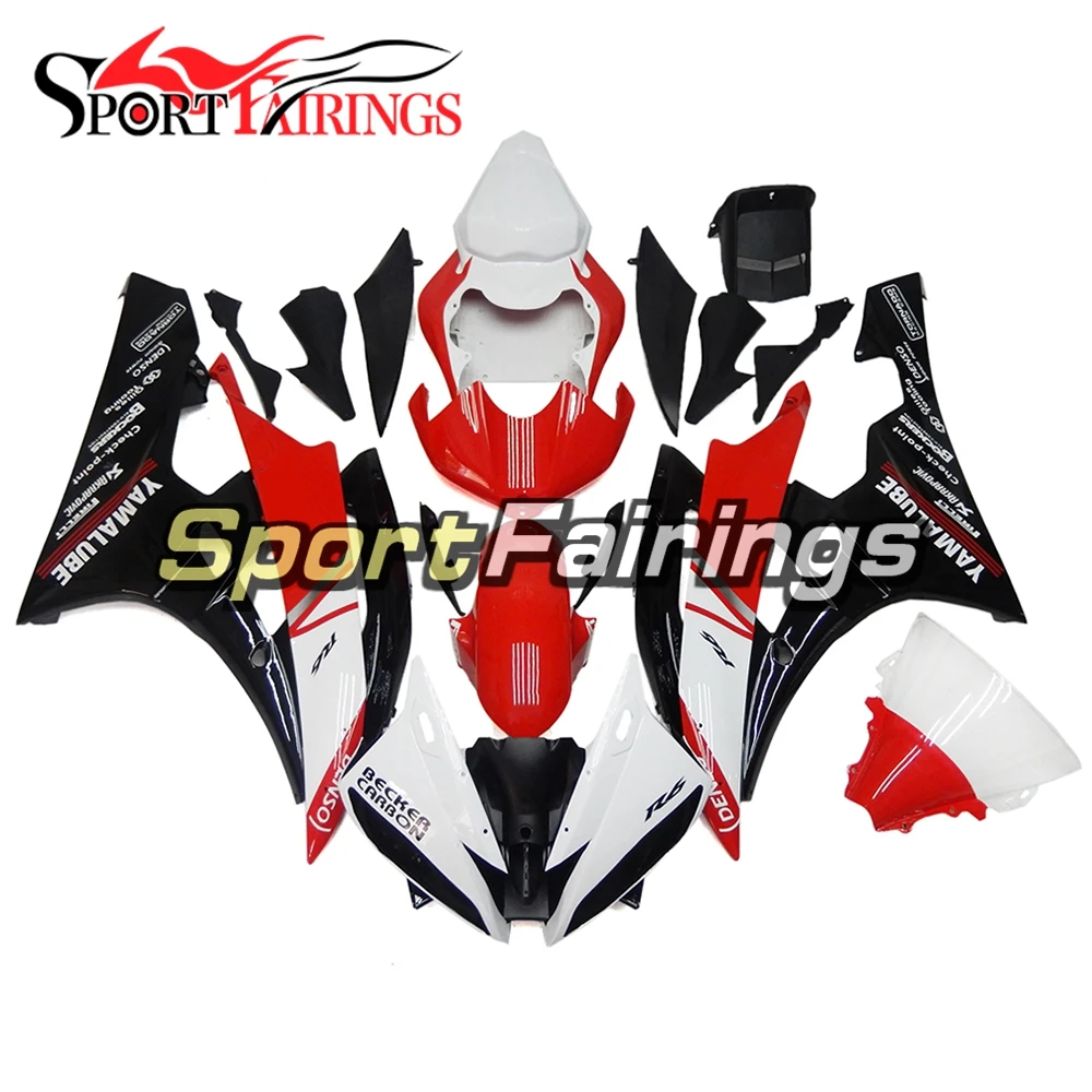 Black White Red Fairings For Yamaha 2006 2007 YZF-600 R6 ABS Injection Motorcycle YZF-600 R6 06 07 Complete Plastic Cowlings
Black White Red Fairings For Yamaha 2006 2007 YZF-600 R6 ABS Injection Motorcycle YZF-600 R6 06 07 Complete Plastic Cowlings