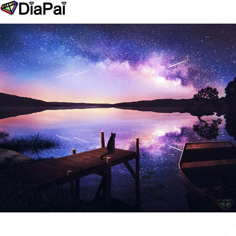 DIAPAI Diamond Painting 5D DIY 100% Full Square/Round Drill "Bridge cat boat" Diamond Embroidery Cross Stitch 3D Decor A24426
DIAPAI Diamond Painting 5D DIY 100% Full Square/Round Drill "Bridge cat boat" Diamond Embroidery Cross Stitch 3D Decor A24426