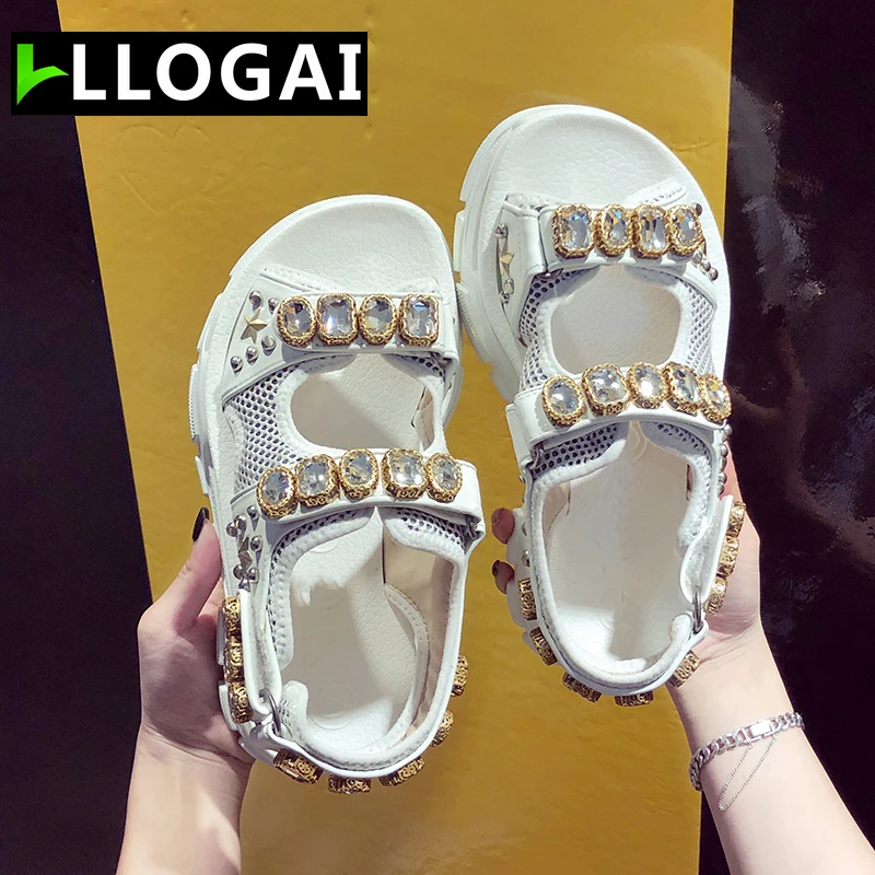 Summer Rhinestone Women Sandals shoes women 2019 Breathable Comfortable Non-slip Ladies Walking Beach Sandals women Shoes 35-40
Summer Rhinestone Women Sandals shoes women 2019 Breathable Comfortable Non-slip Ladies Walking Beach Sandals women Shoes 35-40