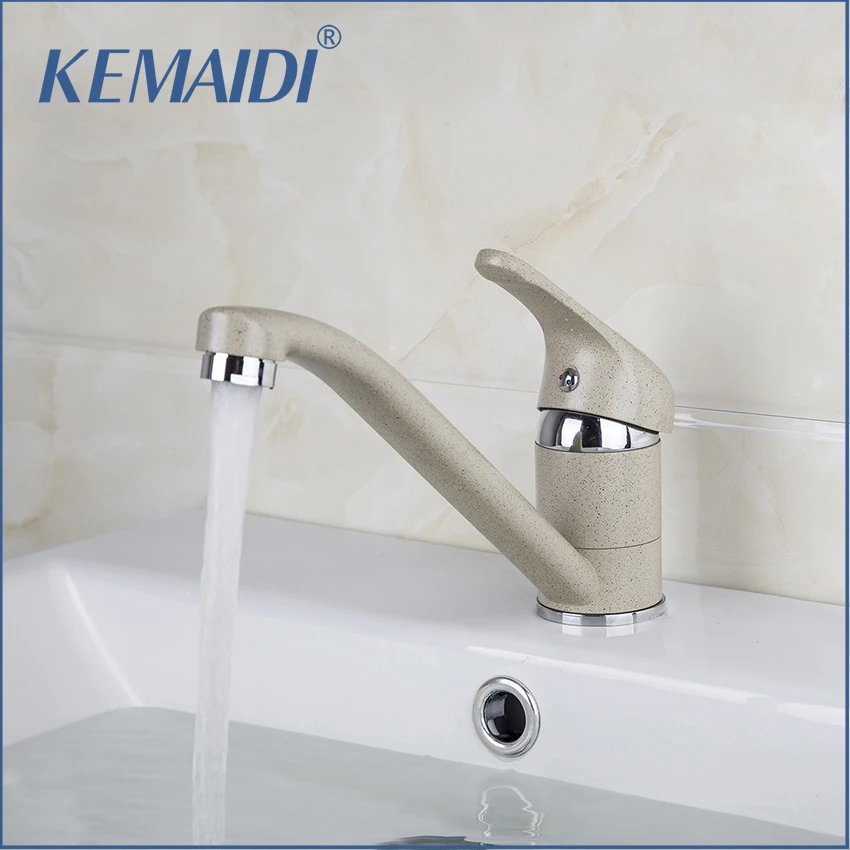 

KEMAIDI Swivel Hot And Cold Mixer Tap Painting Bathroom Faucet Deck Mounted Bathroom Basin Sink Faucets Mixer Concise Style