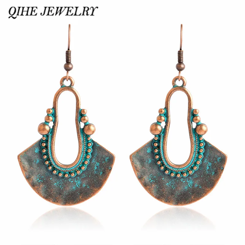 QIHE JEWELRY Dangle earrings 3 Color Verdigris Rustic Fan Drop Earrings Women Jewelry Earrings for women arete pendiente
QIHE JEWELRY Dangle earrings 3 Color Verdigris Rustic Fan Drop Earrings Women Jewelry Earrings for women arete pendiente