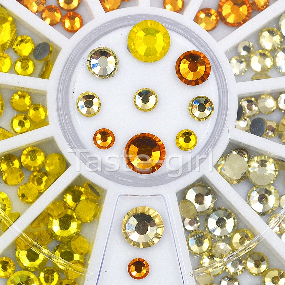 Mixed size yellow 3D Nails Art Decorations Rhinestones wheel glitter DIY nail jewelry accessoires beauty manicure tools
Mixed size yellow 3D Nails Art Decorations Rhinestones wheel glitter DIY nail jewelry accessoires beauty manicure tools