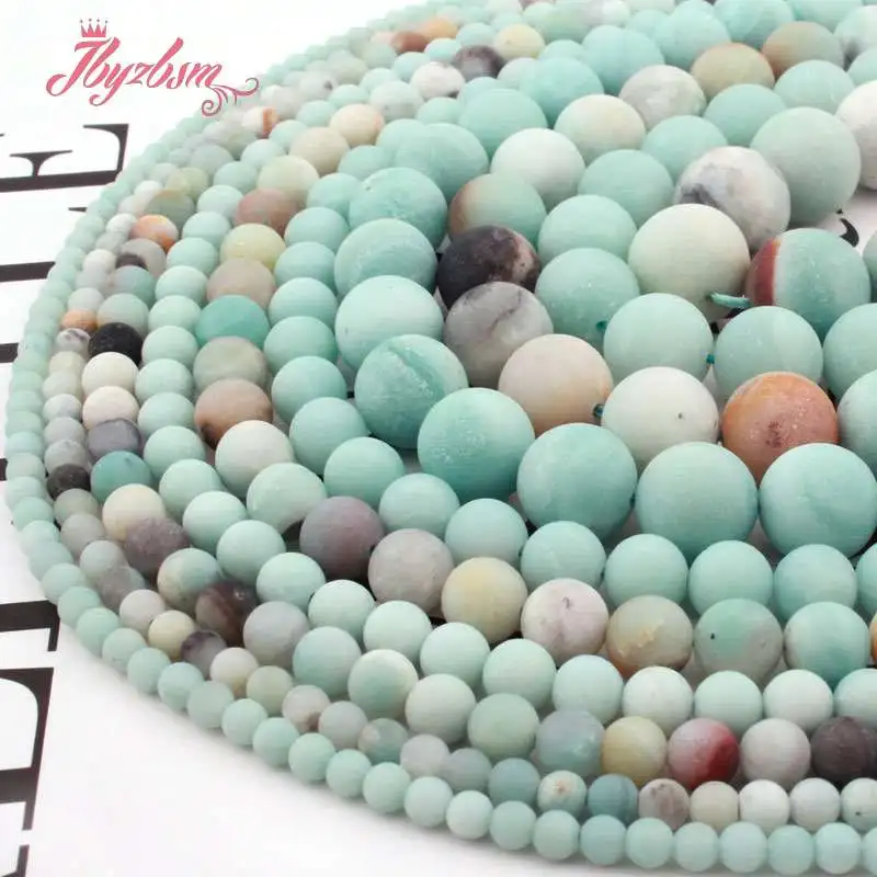 Natural Stone Beads Amazonite Blue Multicolor Frost Round Ball Beads For DIY Necklace Bracelet Jewelry Making 15" Free Shipping
Natural Stone Beads Amazonite Blue Multicolor Frost Round Ball Beads For DIY Necklace Bracelet Jewelry Making 15" Free Shipping