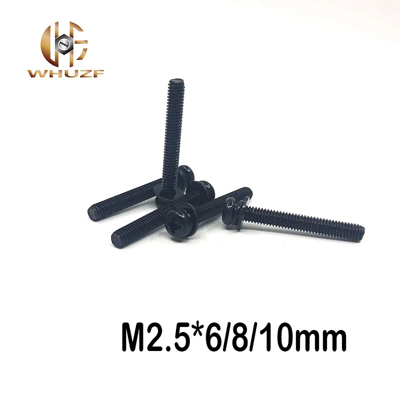 50pcs M2.5*6/8/10mm carbon steel 12.9 round head screws black screws three combination screws zinc screw
50pcs M2.5*6/8/10mm carbon steel 12.9 round head screws black screws three combination screws zinc screw
