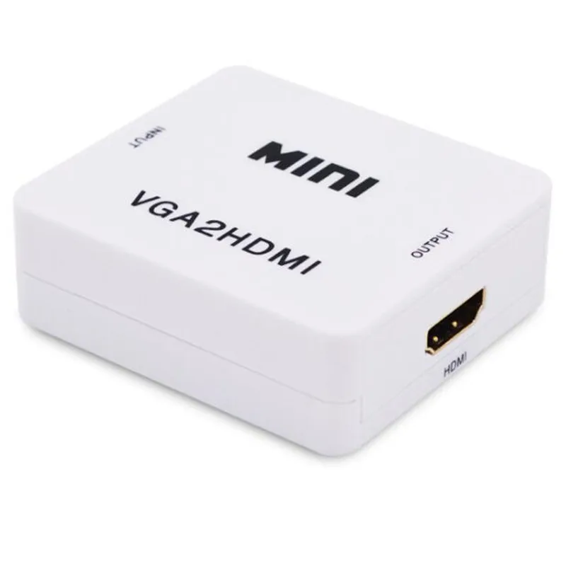 Mini HD 1080P VGA To HDMI HDTV Video Converter Box Adapter with Audio For PC Laptop to Projector +USB Cable+Gift |