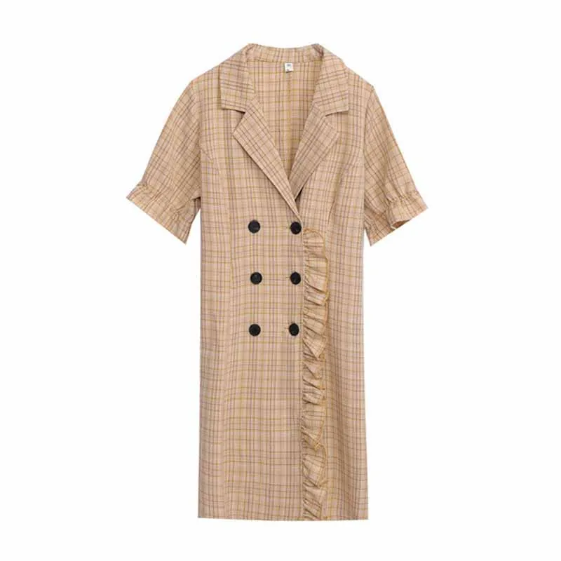 2019 Plus size XL-4XL Summer Plaid Dress Women Ruffle Short sleeve Double-breasted Dresses Female Slim Maxi Dress Vestidos G319
2019 Plus size XL-4XL Summer Plaid Dress Women Ruffle Short sleeve Double-breasted Dresses Female Slim Maxi Dress Vestidos G319