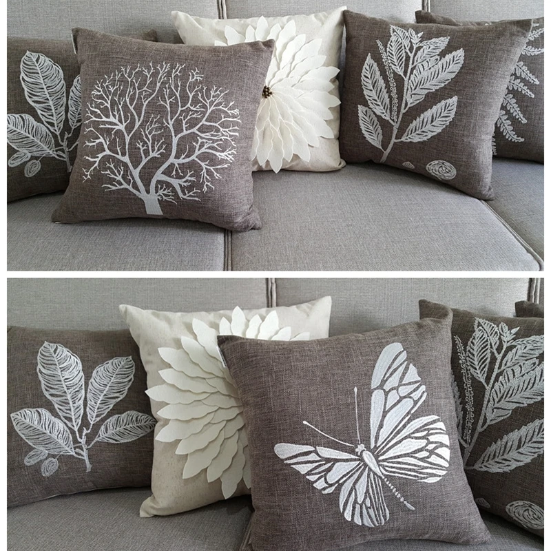45X45cm cotton linen brown embroidered cushion cover decorative siliver embroidery pillowcase lumbar pillow cover home decor
45X45cm cotton linen brown embroidered cushion cover decorative siliver embroidery pillowcase lumbar pillow cover home decor