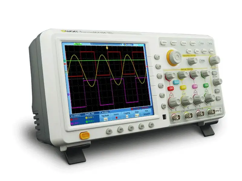 Фото OWON 100 МГц 1GS/s 4 канальный цифровой осциллограф TDS7104 с 8 дюймовым сенсорным(China)