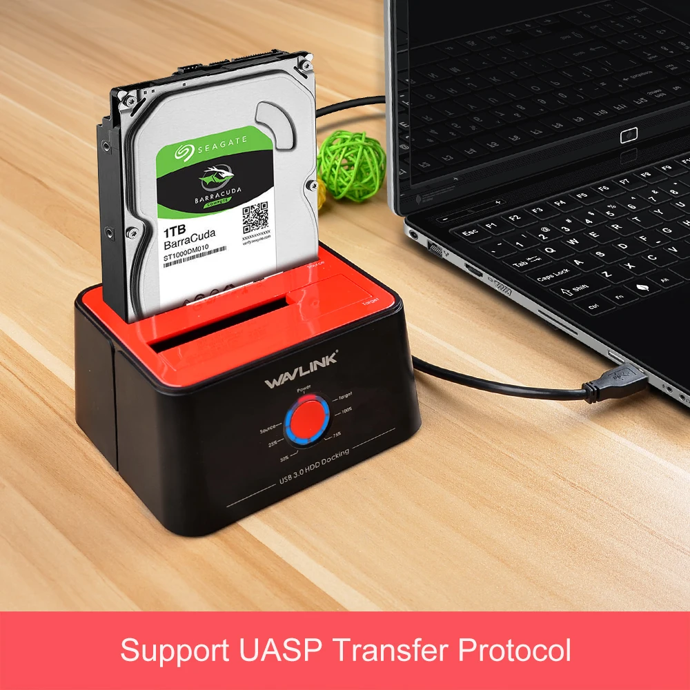 Wavlink USB 3.0 SATA Dual Bay HDD Docking Station External HDD & SSD 8TB HDD Enclosure Offline Clone for 2.5 & 3.5 inch SATA
Wavlink USB 3.0 SATA Dual Bay HDD Docking Station External HDD & SSD 8TB HDD Enclosure Offline Clone for 2.5 & 3.5 inch SATA