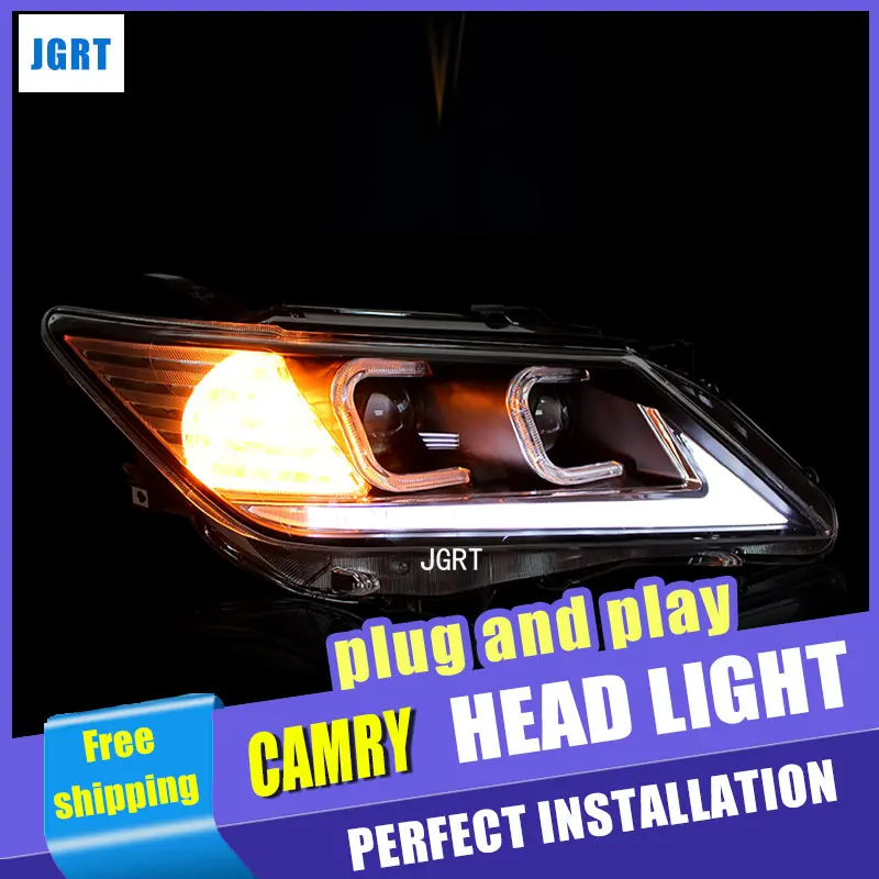 Автомобильный Стайлинг для Toyota Camry 7 головной светильник в сборе светодиодный